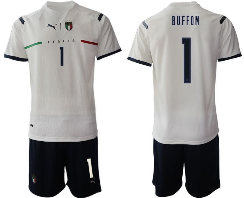 Men 2020-2021 European Cup Italy away white #1 Soccer Jersey